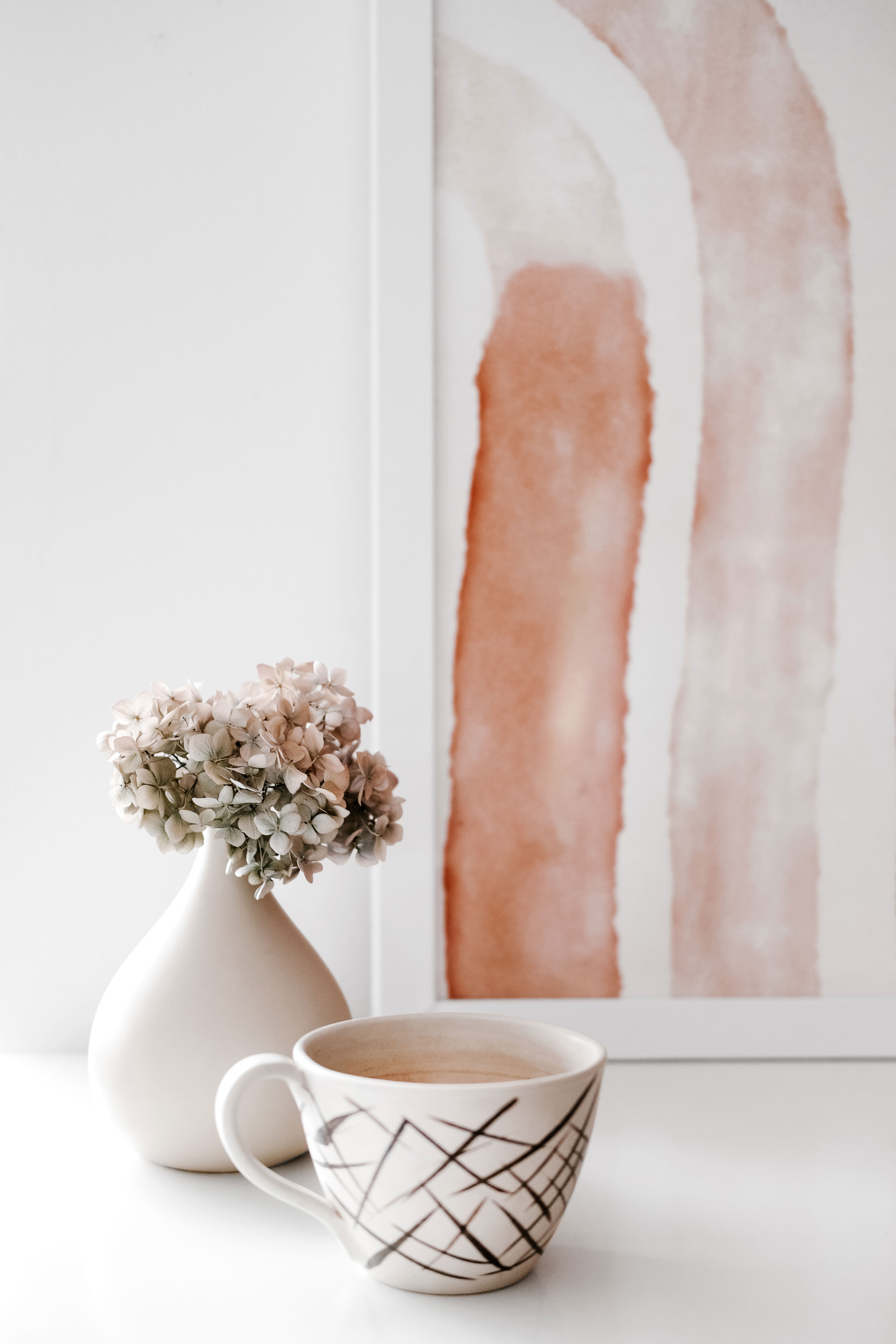 rainbow print on desk