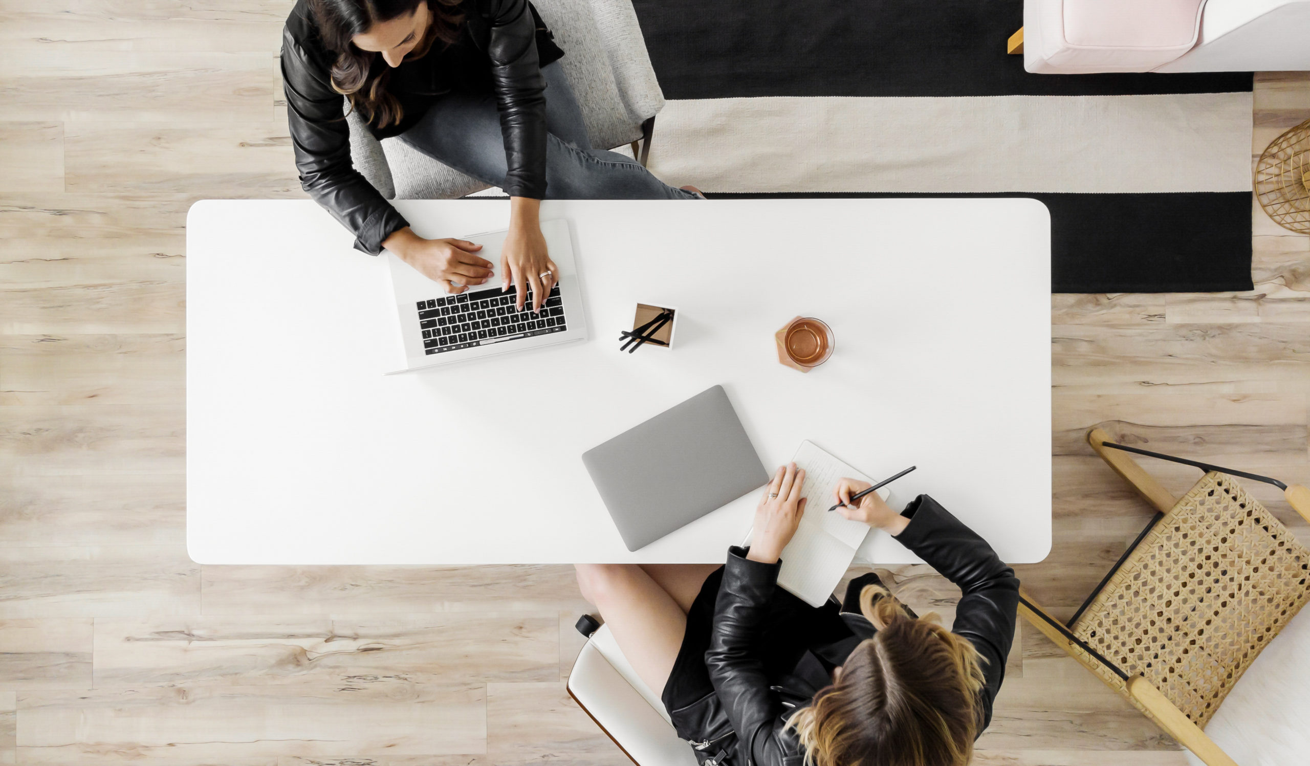 two women working at desk