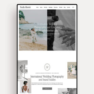 Studio Reverie Showit Template homepage mockup