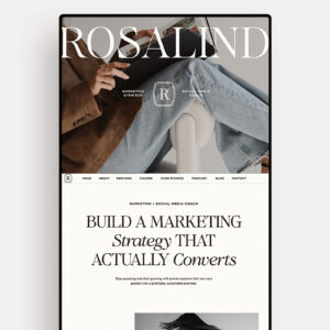 Rosalind Showit Template homepage design