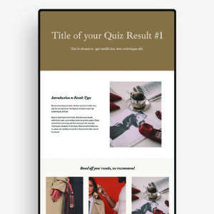 Quiz in browser mockup
