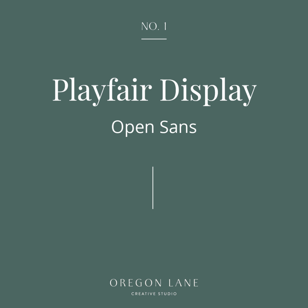 Playfair Display, Open Sans
